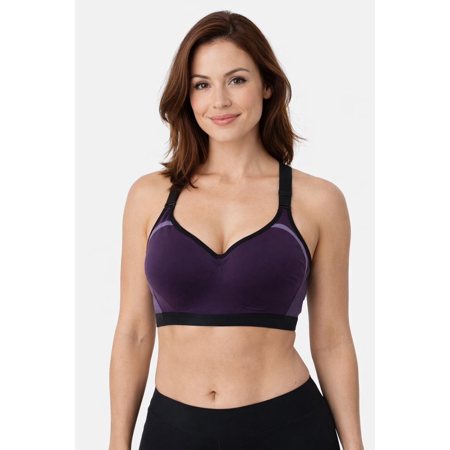 Victoria Sport Incredible Sport Bra Women 36c Purple Black Racerback Max Support